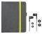 TRUST 19113 PREMIUM FOLIO STAND & IN-EAR HEADPHONE FOR IPAD GREY/LIME