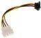INLINE SATA POWER ADAPTER CABLE TO 4-PIN MOLE...