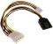 INLINE SATA POWER ADAPTER CABLE WITH 4-PIN FL...