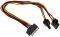INLINE SATA POWER-Y-CABLE TO 2X4-PIN MOLEX 30...