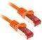 INLINE PATCH CABLE S/FTP CAT.6 RJ45 0.5M ORANGE