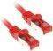 INLINE PATCH CABLE S/FTP CAT.6 RJ45 0.5M RED