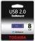 TOSHIBA TRANSMEMORY MINI 8GB USB2.0 FLASH DRIVE PURPLE