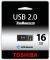 TOSHIBA TRANSMEMORY MINI SURUGA 16GB USB2.0 FLASH DRIVE BLACK