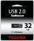 TOSHIBA TRANSMEMORY MINI SURUGA 32GB USB2.0 FLASH DRIVE BLACK