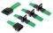 BITFENIX MOLEX TO 4X SATA ADAPTER 20CM - SLEEVED GREEN/BLACK