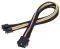 SILVERSTONE PP07-EPS8BG EPS 8-PIN TO EPS/ATX 4+4-PIN CABLE 300MM BLACK/GOLD