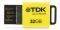TDK T79227 TF60 32GB USB2.0 FLASH DRIVE YELLO...