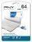 PNY P-FD64GCOMB-GE COMPACT ATTACHE 64GB USB2.0 FLASH DRIVE WHITE/BLUE