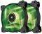 CORSAIR AIR SERIES SP120 LED GREEN HIGH STATIC PRESSURE 120MM FAN DUAL PACK