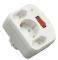 REV COMBI ADAPTER 2 1SOCKET WHITE