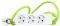 REV 3-WAY POWER STRIP WHITE/GREEN