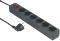 REV 6-WAY POWER STRIP   1.4M BLACK