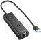 SHARKOON 3-PORT USB 3.0 ALUMINIUM HUB + RJ45 ...