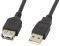 LANBERG EXTENSION CABLE USB 2.0 AM-AF BLACK 1.8M