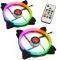 RAIJINTEK IRIS 14 RAINBOW RGB-2 LED FAN 140MM 2PCS + CONTROLLER