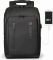 AOKING DUAL LAPTOP EXPANDABLE BACKPACK ANTITHEFT SN77886 BLACK