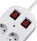 HAMA 137233 10-WAY POWER STRIP WITH 2 SWITCHES AND OVERVOLTAGE PROTECTION 2M WHITE