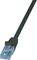 LOGILINK PATCH CABLE CAT.6A U/UTP, BLACK,  1M