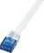 LOGILINK PATCH CABLE FLAT CAT.6 U/UTP WHITE  5M, SLIMLINE