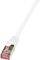 LOGILINK PATCH CABLE CAT.6 S/FTP WHITE  2M, P...