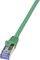 LOGILINK PATCH CABLE CAT.6A S/FTP GREEN  0,25...
