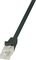 LOGILINK PATCH CABLE CAT.6 U/UTP BLACK  0,25M...