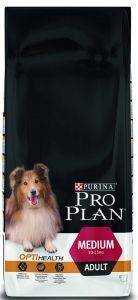     PURINA PRO PLAN DOG MEDIUM ADULT WITH OPTIHEALTH  14KG