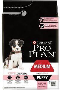 PROPLAN ΞΗΡΗ ΤΡΟΦΗ ΓΙΑ ΣΚΥΛΟΥΣ PURINA PRO PLAN DOG MEDIUM PUPPY SENSITIVE SKIN WITH OPTIDERMA ΣΟΛΟΜΟΣ 3KG