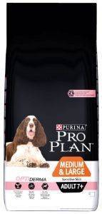  PURINA PRO PLAN DOG MEDIUM & LARGE ADULT 7+ SENSITIVE SKIN WITH OPTIDERMA  14KG