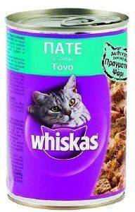 ΚΟΝΣΕΡΒΑ WHISKAS ΤΟΝΟΣ ΠΑΤΕ 400GR ΚΟΝΣΕΡΒΑ WHISKAS ΤΟΝΟΣ ΠΑΤΕ 400GR