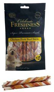SNACK CELEBRATE FRESHNESS ADULT STICKS ΜΕ ΚΟΤΟΠΟΥΛΟ ΧΟΙΡΙΝΟ ΚΑΙ ΒΟΔΙΝΟ 100GR (3ΤΜΧ) SNACK CELEBRATE FRESHNESS ADULT STICKS ΜΕ ΚΟΤΟΠΟΥΛΟ ΧΟΙΡΙΝΟ ΚΑΙ ΒΟΔΙΝΟ 100GR (3ΤΜΧ)
