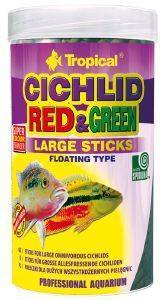   TROPICAL CICHLID RED & GREEN LARGE STICKS 300GR
