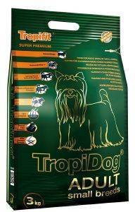   TROPIDOG SUPER PREMIUM ADULT SMALL BREEDS , &  3KG