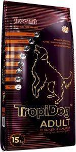 TROPIDOG ΤΡΟΦΗ ΣΚΥΛΟΥ TROPIDOG SUPER PREMIUM ADULT MEDIUM - LARGE BREEDS ΚΟΤΟΠΟΥΛΟ - ΣΟΛΩΜΟΣ 15KG