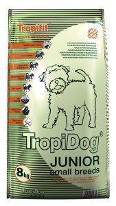 TROPIDOG ΤΡΟΦΗ ΣΚΥΛΟΥ TROPIDOG SUPER PREMIUM JUNIOR SMALL BREEDS ΑΡΝΙ, ΣΟΛΩΜΟΣ - ΑΥΓΑ 8KG