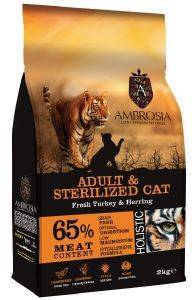   AMBROSIA GRAIN FREE CAT ADULT & STERILISED   &  2KG