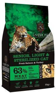   AMBROSIA GRAIN FREE CAT LIGHT SENIOR  & STERILISED  &  2KG