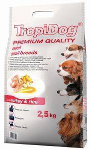 TROPIDOG ΤΡΟΦΗ ΣΚΥΛΟΥ TROPIDOG PREMIUM ADULT SMALL BREEDS ΓΑΛΟΠΟΥΛΑ - ΡΥΖΙ 2.5KG