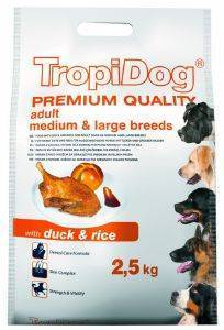 TROPIDOG ΤΡΟΦΗ ΣΚΥΛΟΥ TROPIDOG PREMIUM ADULT MEDIUM-LARGE BREEDS ΠΑΠΙΑ - ΡΥΖΙ 2.5KG