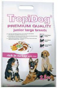 ����� ������ TROPIDOG PREMIUM JUNIOR LARGE BREED ��������� & ���� 2.5KG