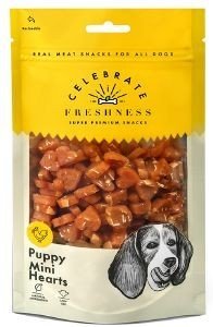 SNACK CELEBRATE FRESHNESS PUPPY MINI HEARTS 100GR SNACK CELEBRATE FRESHNESS PUPPY MINI HEARTS 100GR