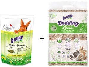     BUNNY NATURE RABBIT DREAM BASIC 1.5KG+ BEDDING LINUM 12.5LT