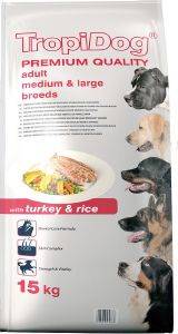 ����� ������ TROPIDOG PREMIUM ADULT MEDIUM-LARGE BREEDS ��������� & ���� 12KG
