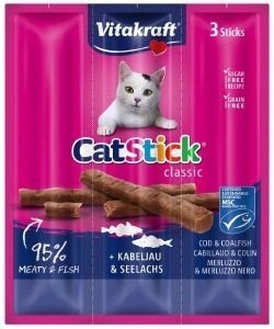 VITAKRAFT ΛΙΧΟΥΔΙΕΣ ΓΑΤΑΣ VITAKRAFT CAT STICK ΜΠΑΚΑΛΙΑΡΟΣ - ΤΟΝΟΣ 3ΤΜΧ