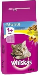 WHISKAS ΤΡΟΦΗ WHISKAS ADULT STERILE ΚΟΤΟΠΟΥΛΟ 1.4KG