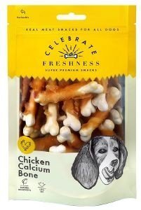 SNACK CELEBRATE FRESHNESS CHICKEN CALCIUM BONE 100GR SNACK CELEBRATE FRESHNESS CHICKEN CALCIUM BONE 100GR