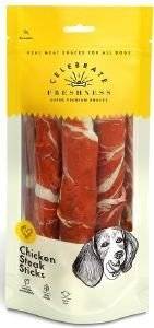 SNACK CELEBRATE FRESHNESS CHICKEN STEAK STICKS 17CM 3���