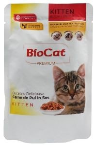 BIOCAT ΦΑΚΕΛΑΚΙ ΓΑΤΑΣ BIOCAT KITTEN 85GR