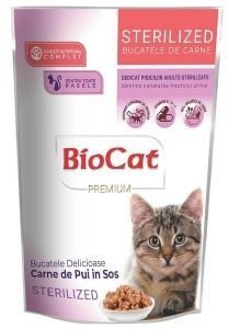 ΦΑΚΕΛΑΚΙ ΓΑΤΑΣ BIOCAT STERILIZED 85GR ΦΑΚΕΛΑΚΙ ΓΑΤΑΣ BIOCAT STERILIZED 85GR
